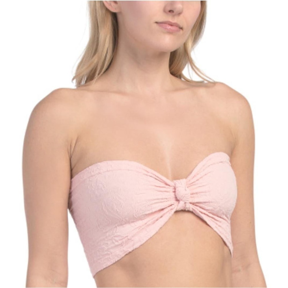 Intimately Free People Pink‎ Lace Twist Front Bandeau Tube Top Cropped Size XLG